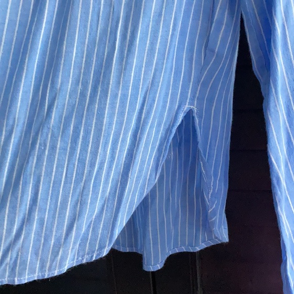 Collarless Button Down Shirt - Picture 3 of 9